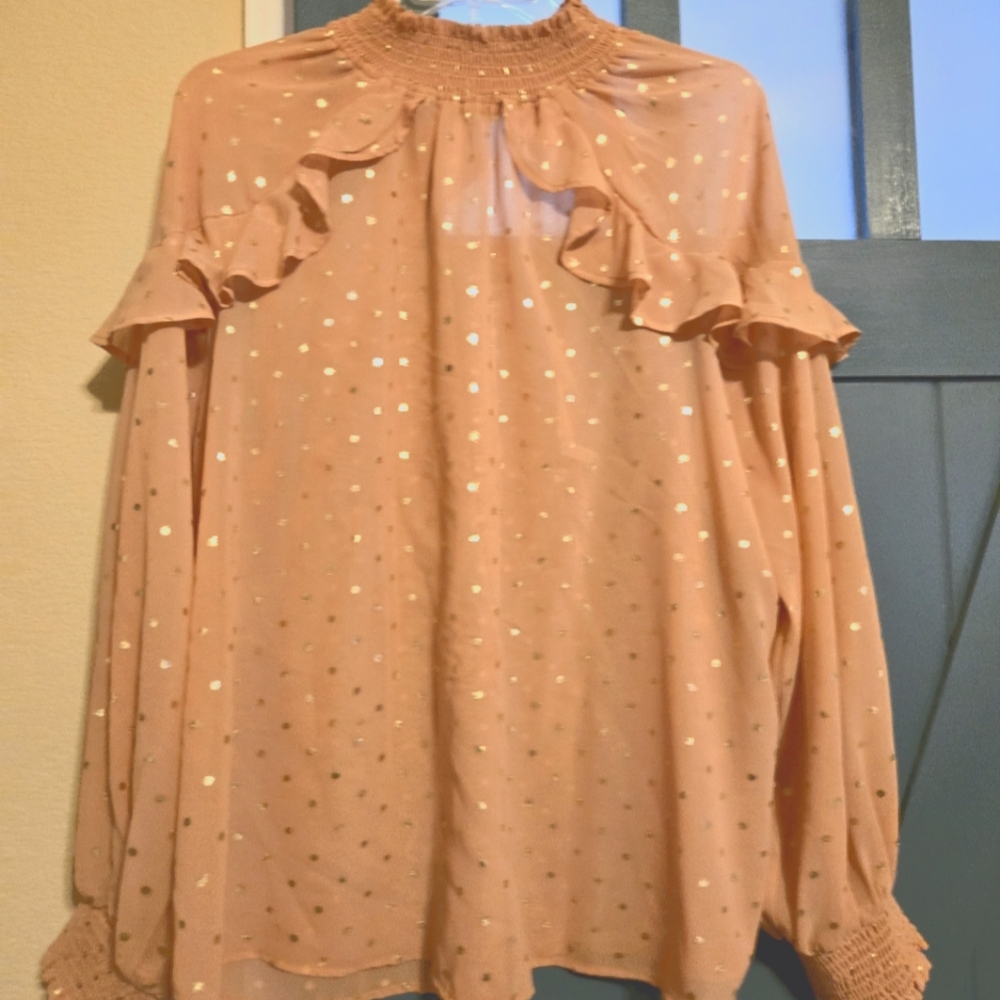 Sparkle pink and gold blouse